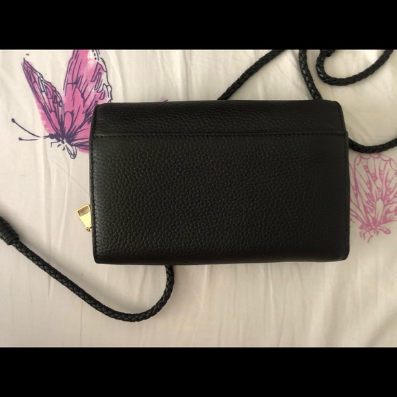 NWT Tory Burch Taylor Flat Leather Wallet Purse with Strap - Picture 4 of 5